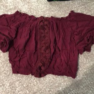 Burgundy crop top